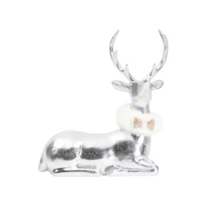 Silver Reindeer with Fur Collar – 34th & Pine