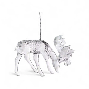 Clear Acrylic Reindeer Ornament – Model 2