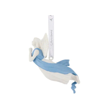 Blue White Topiary Glass Ornament