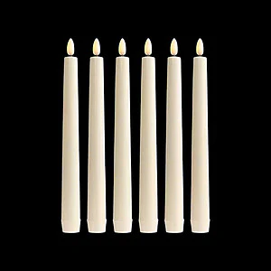 Set of 6 LED Decorative Candles with Realistic Flickering Flame