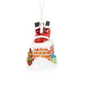 Orn Red Santachimmey