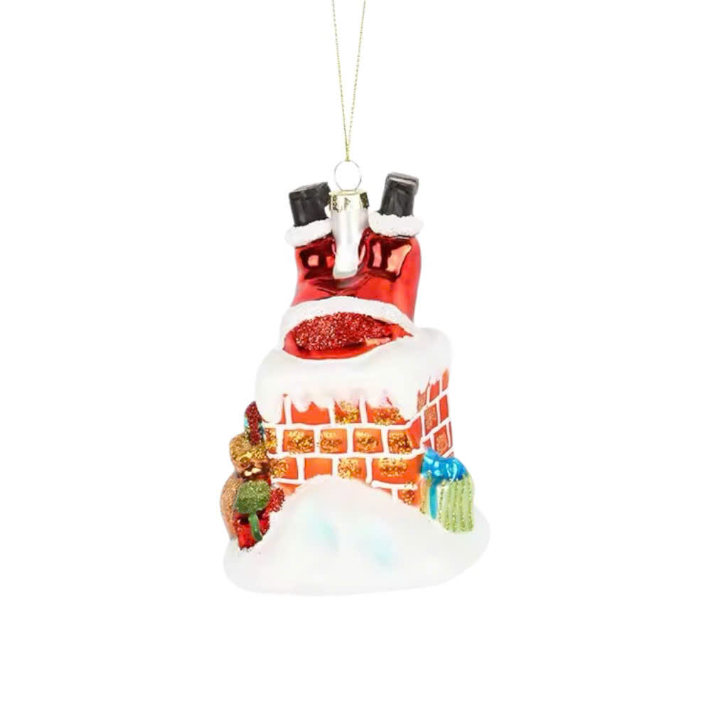 Orn Red Santachimmey Orn Red Santachimmey