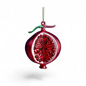 Red Glass Pomegranate Ornament