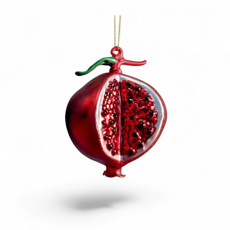 Red Glass Pomegranate Ornament