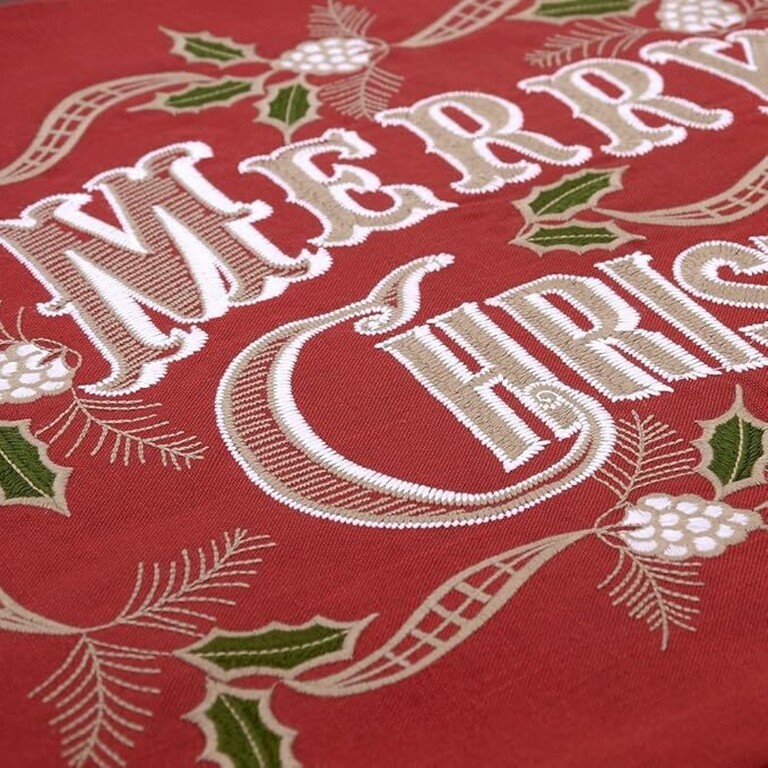 Cush45 Embr Merryxmas B