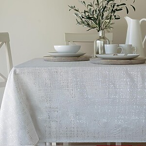 TBCL-BENSONMILLS-SIL-a Large Silver Tablecloth, 153 × 366 cm – Benson Mills (USA)