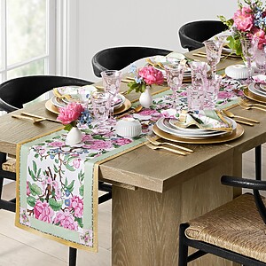 TBRN-WS-CANTONROSE-b Canton Rose–Style Peony Print Table Runner, 274 cm