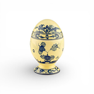 EGG-GINORIOI-CITRINO Citrino Yellow Porcelain Egg from the Oriente Italiano Collection – Ginori 1735 (Italy)