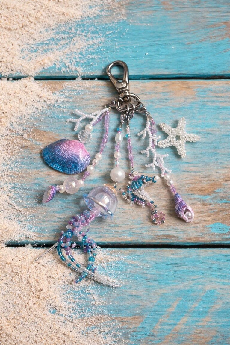 Charm Jellyfish Blu B Charm Jellyfish Blu B