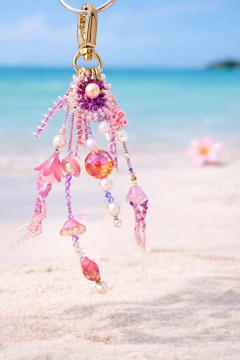 Charm Jellyfish Pink B Charm Jellyfish Pink B