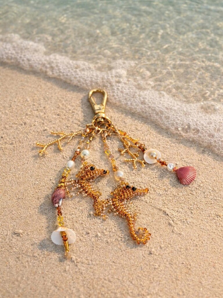 Charm Seahorse Gold B Charm Seahorse Gold B